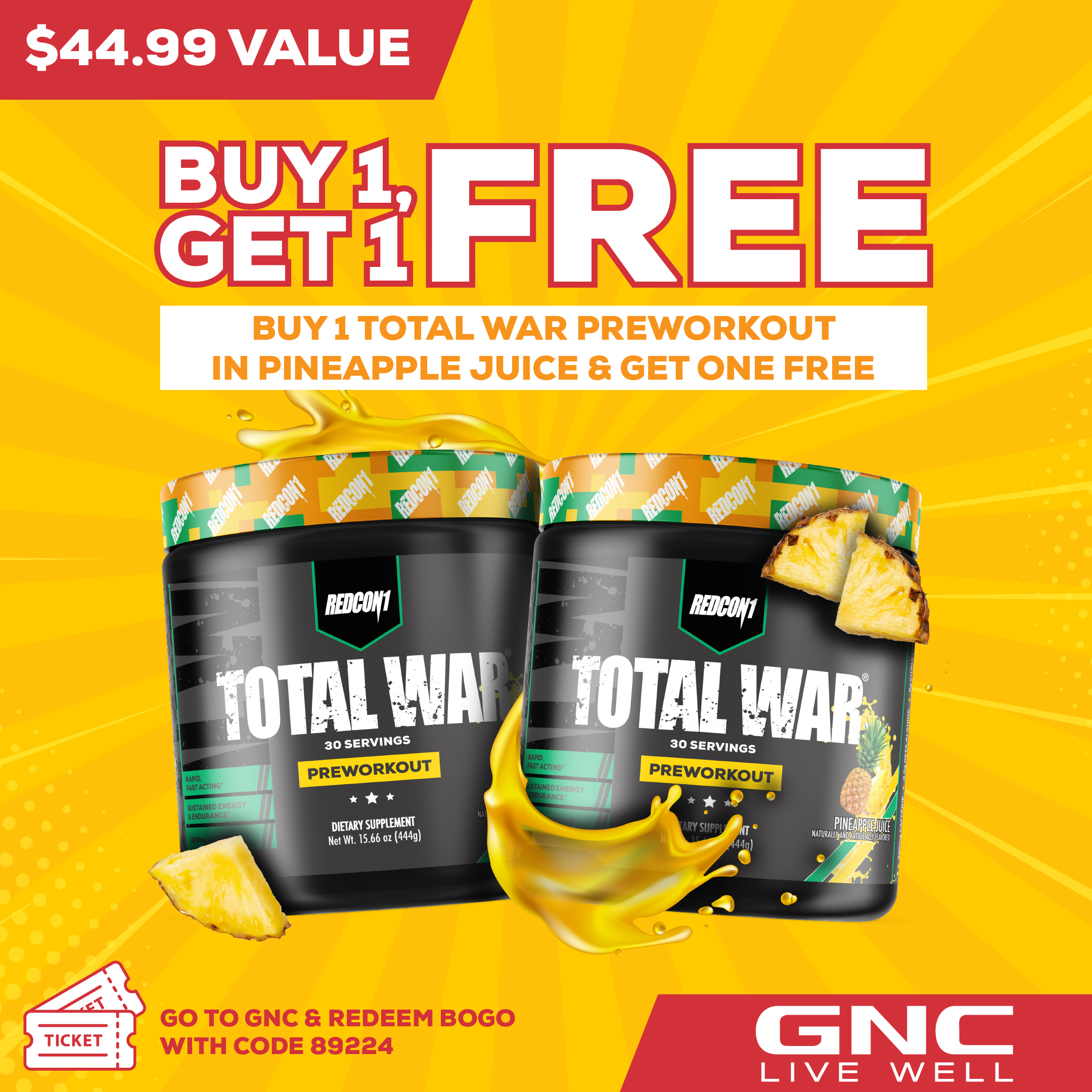 GNC - Total War BOGO Pineapple